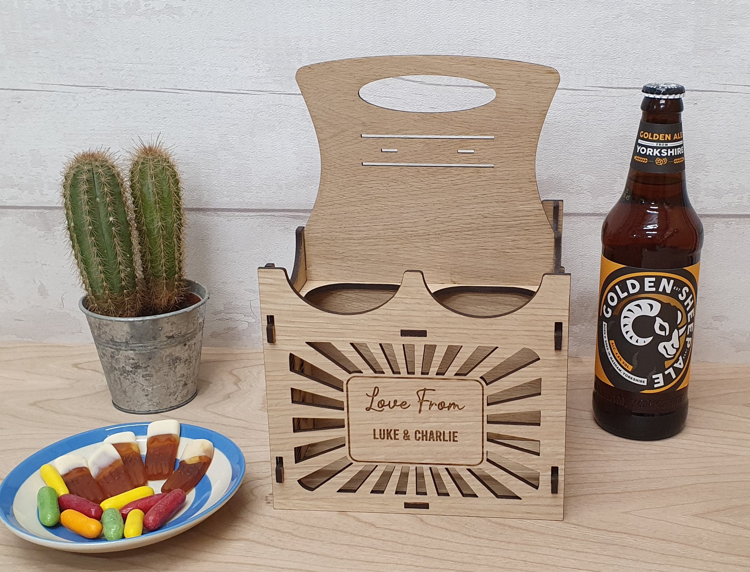 Personalised Drinks Beer Crate Gift for Him Fathers Day Etsy UK