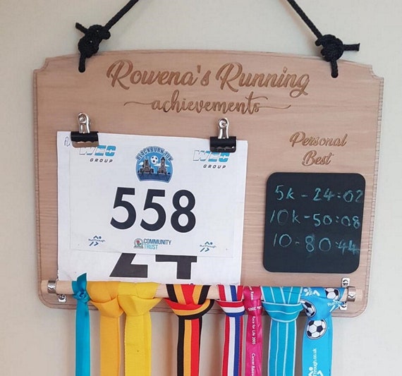 Running Medal Display Board & Bib Holder 