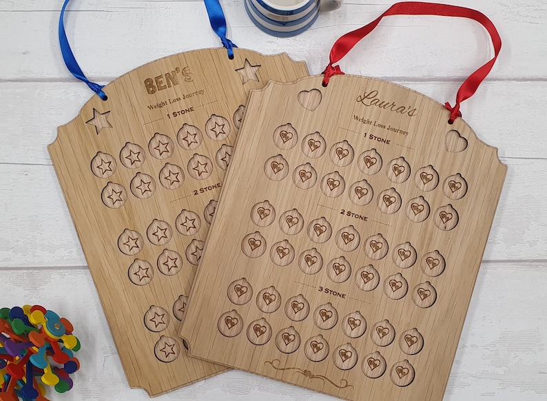 Personalised 3 Stone Weight Loss Chart Pound for Lb Slimming Etsy UK