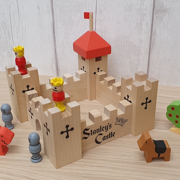 Personalised Childrens Toy Wooden Castle