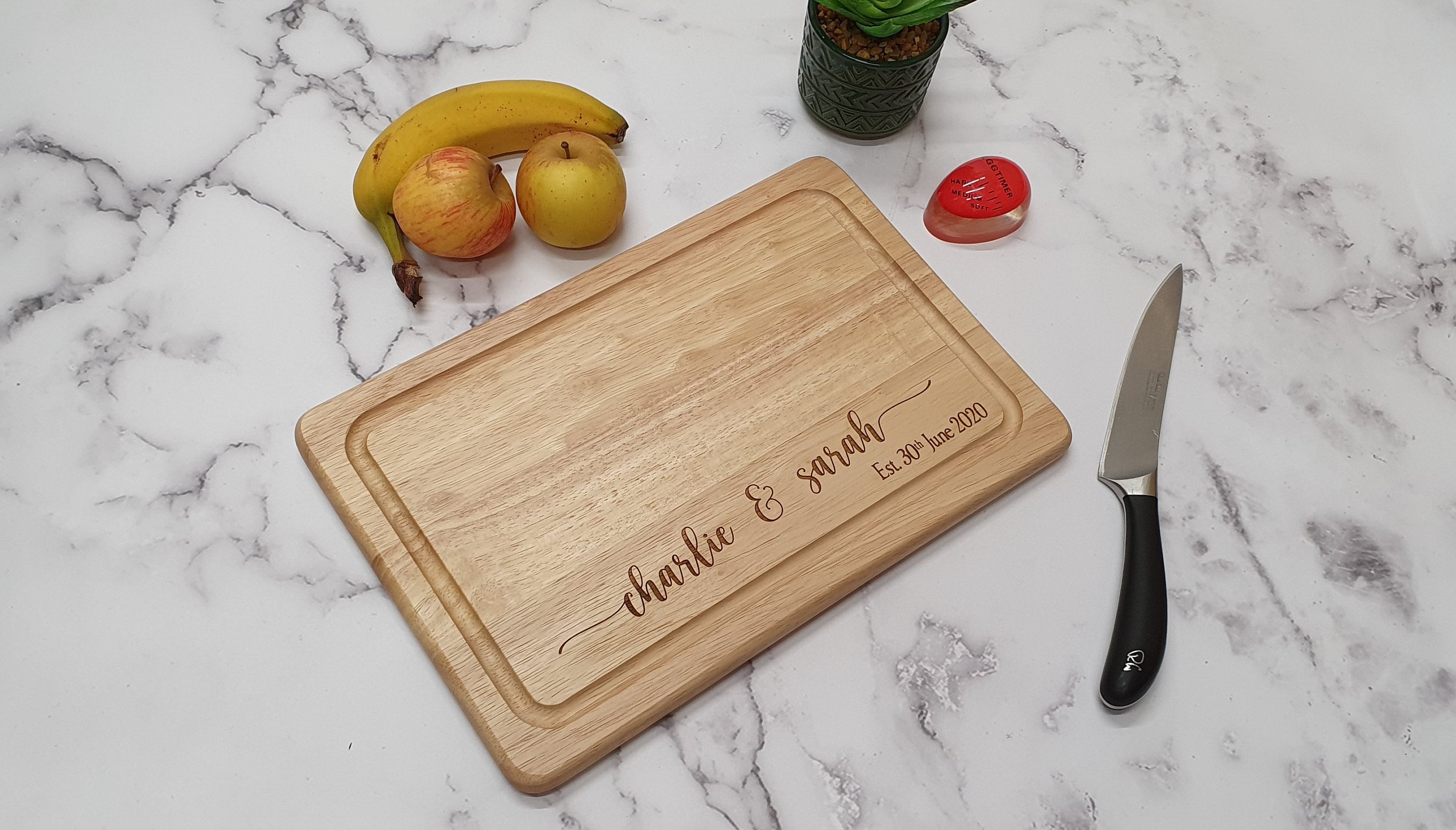Personalised Chopping Cutting Board Modern Couples Etsy