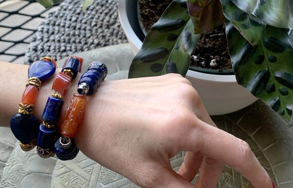 Boho Stackable Gemstone Chinese Flair Bracelets, … - image 5