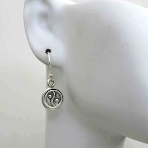 Sterling Yin Yang Yoga Charming Everyday Yoga Earrings