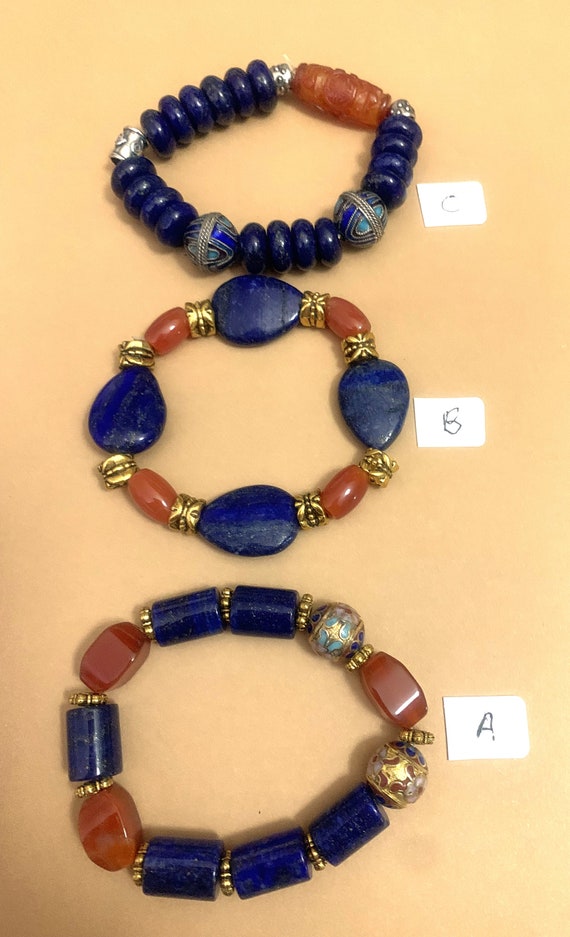 Boho Stackable Gemstone Chinese Flair Bracelets, … - image 4