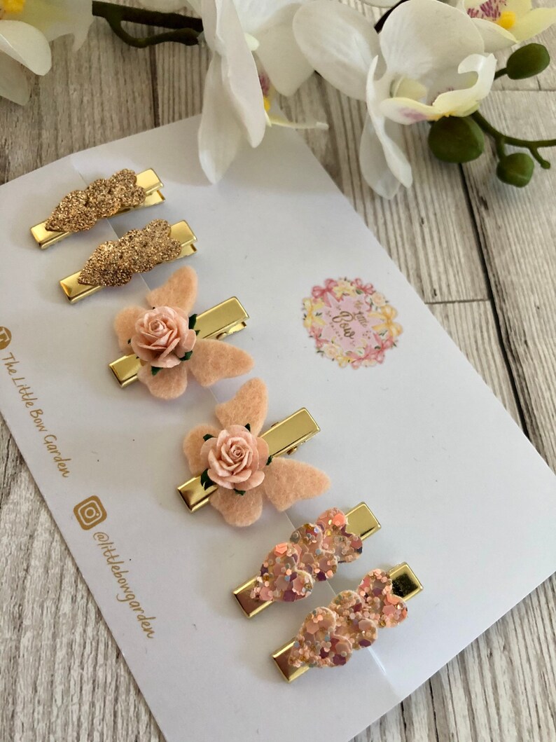 Mini Hair Clips Bang Clips Toddler Clips Pigtail Clip Set Etsy