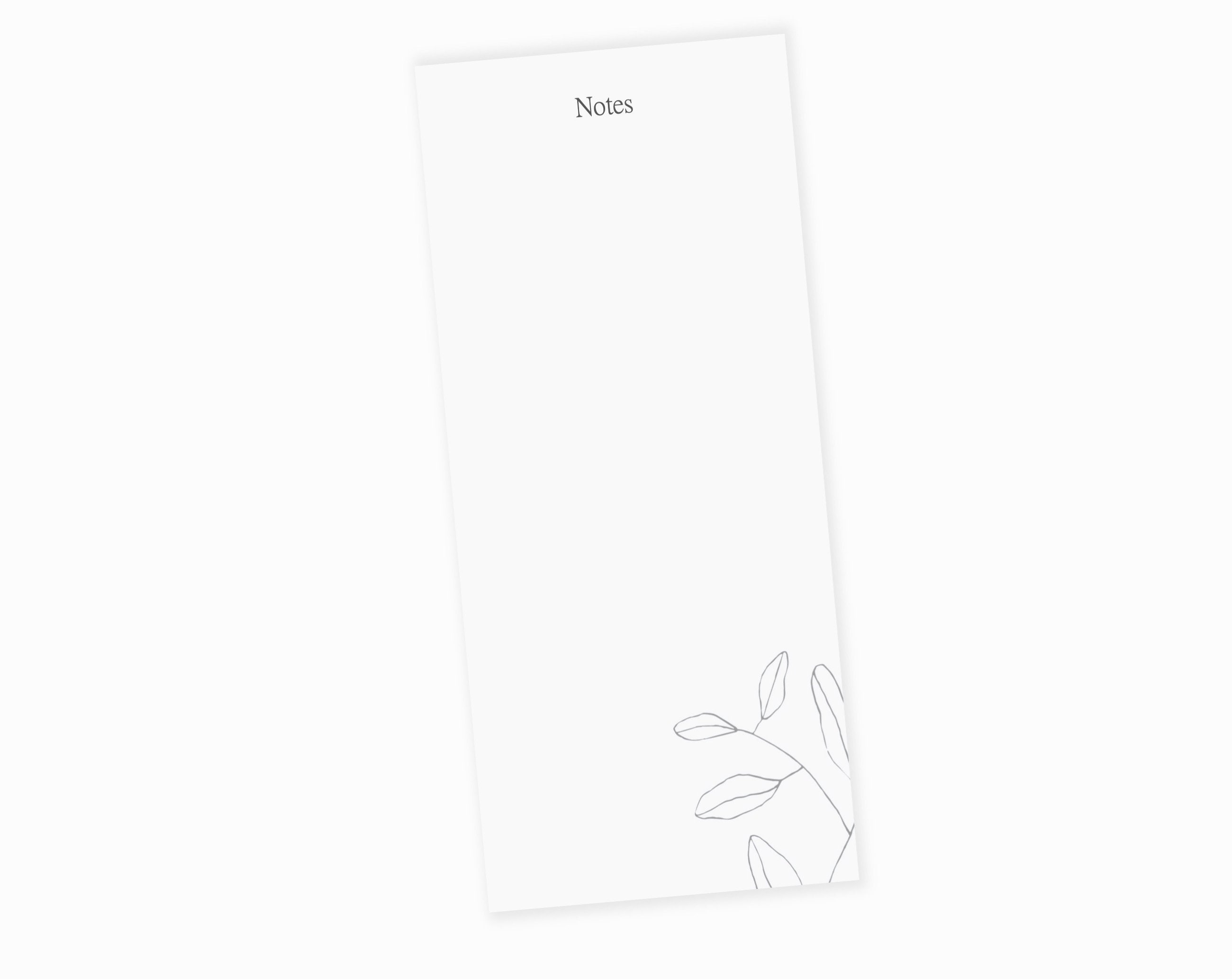 Modern Floral Set of 3 Notepads | Magnetic to Do List Notepad | to Do ...