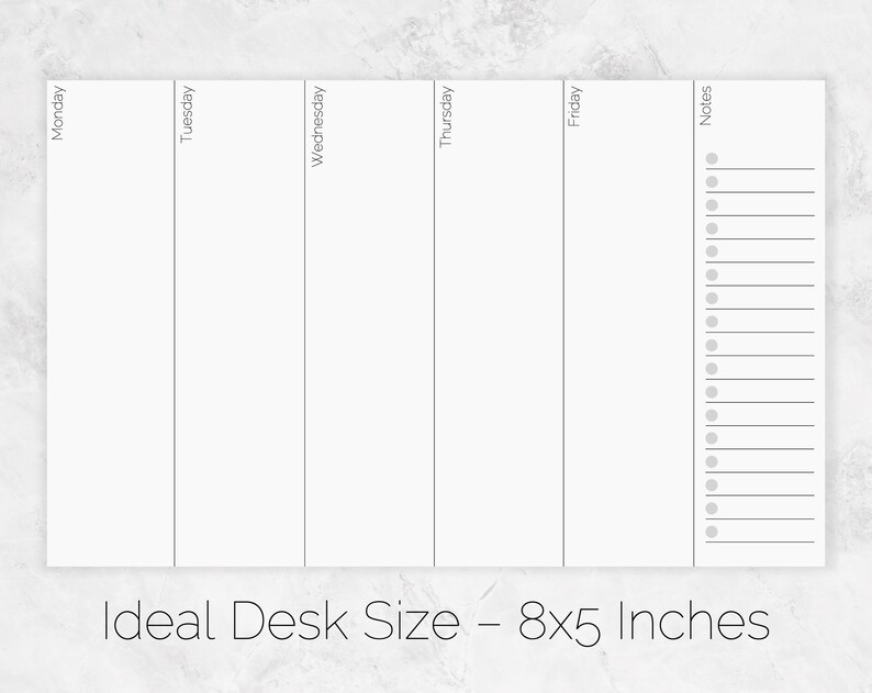 Modern Weekly Planner Pad Small Weekly Calendar Desk Pad - Etsy