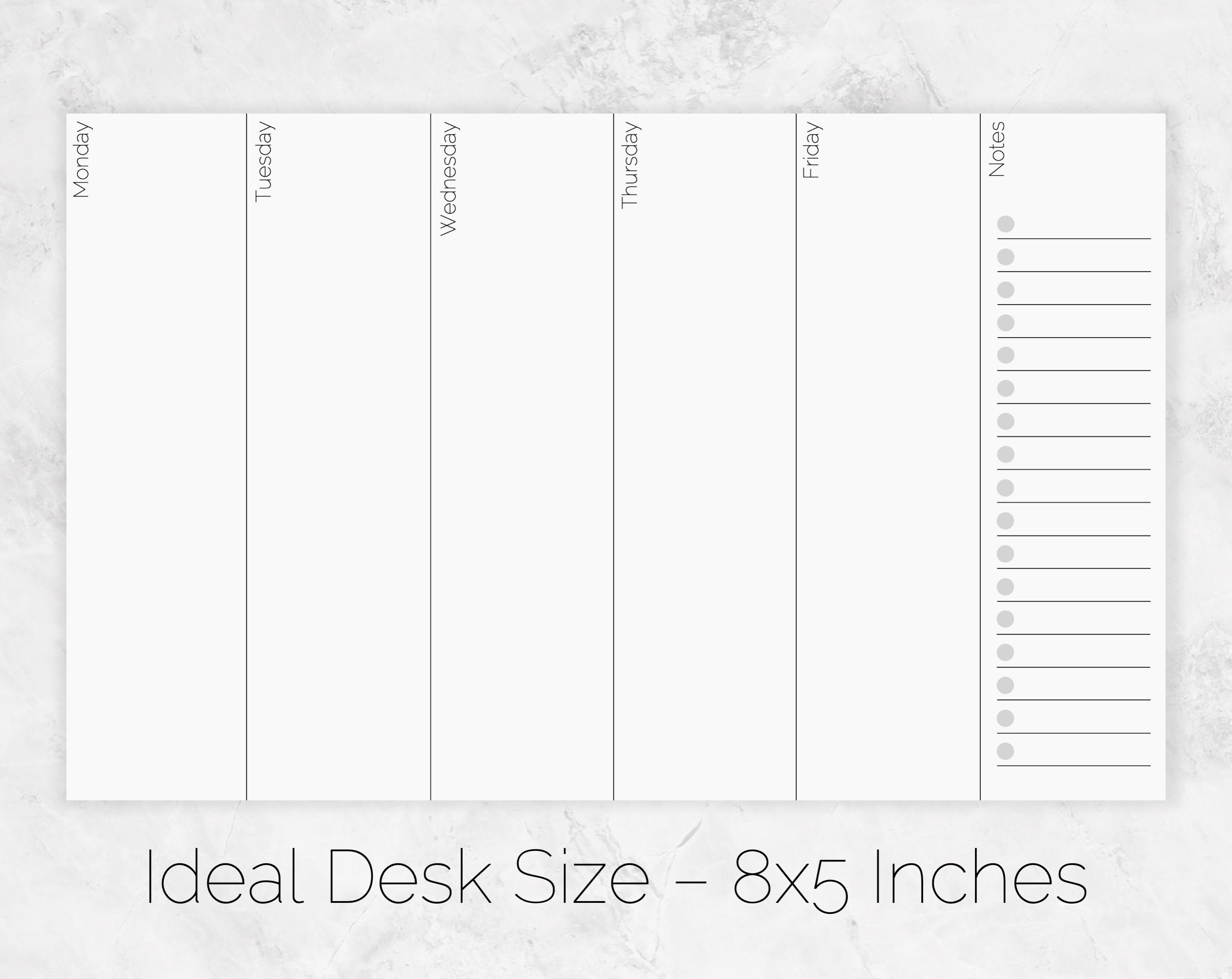 Modern Weekly Planner Pad Small Weekly Calendar Desk Pad Etsy