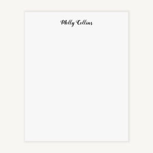 Personalized Cursive Name Notepad | Custom Script Name Notepad | Teacher Gift | Name Note Pad | Simple and Elegant Memo Pad | Name Desk Pad