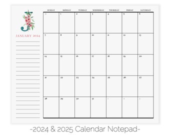 2024 Cherry Blossom Calendar Notepad | Magnetic Calendar for Fridge | Desk Calendar 2024 | '24 Wall Calendar | Monthly Calendar Planner 2024