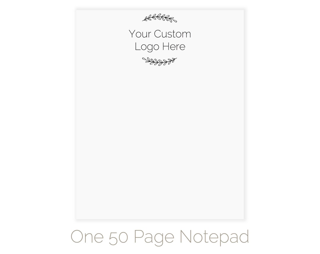 Custom Logo Notepads for Your Business Your Personalized Logo 50 Page