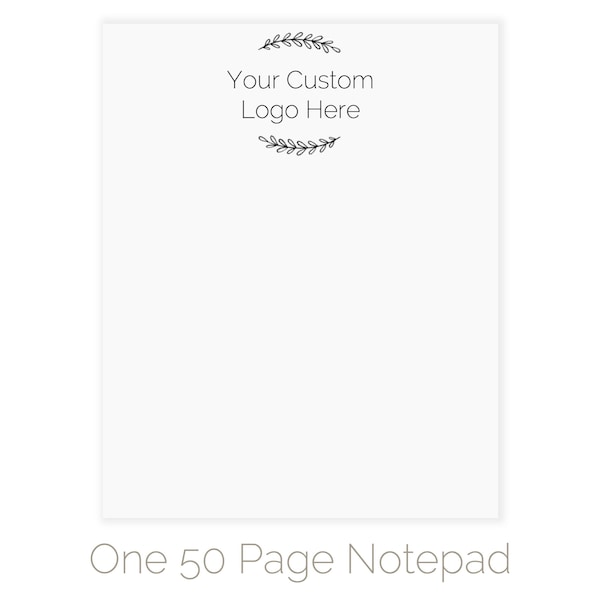 Custom Logo Notepads Etsy