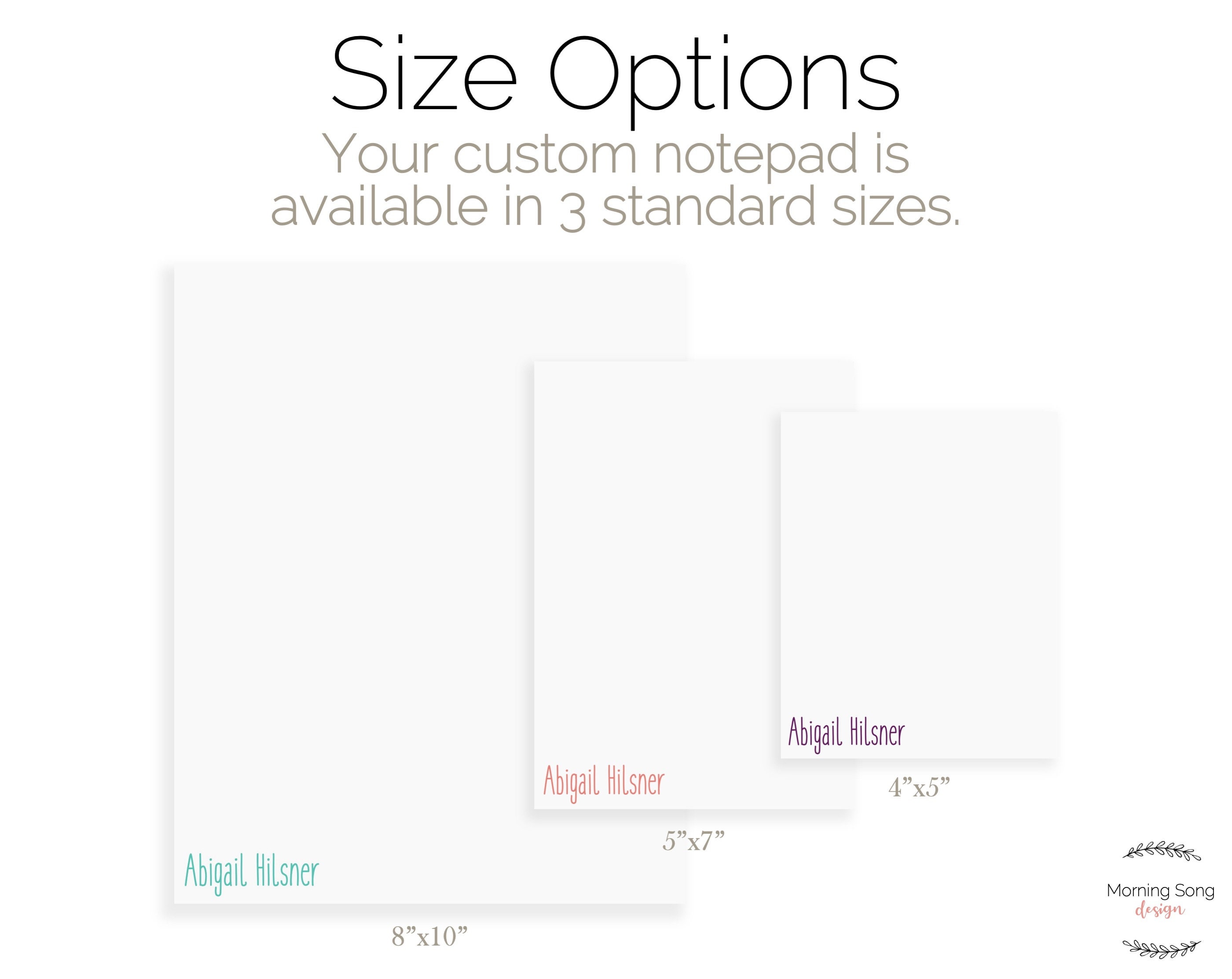 Personalized Notepad With Name Custom Notepad Custom Etsy