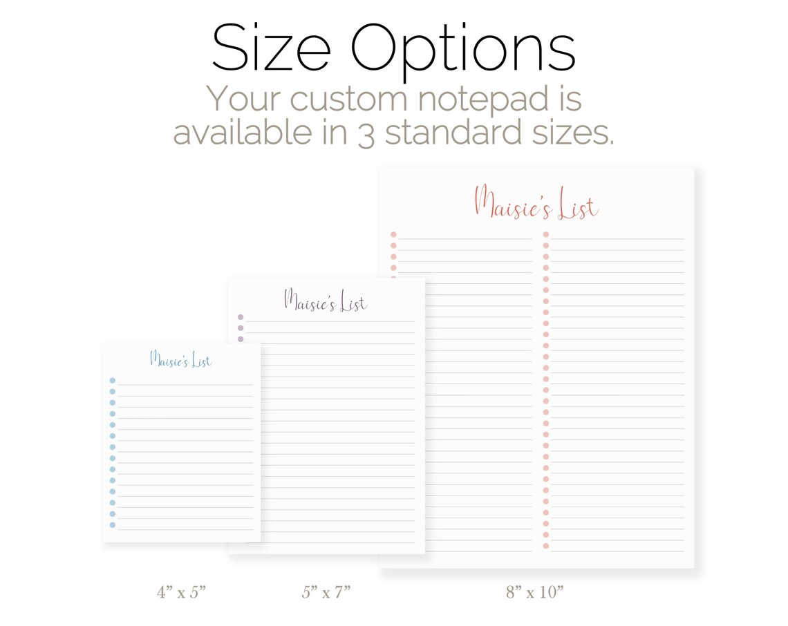 Custom To Do List Notepad Personalized Checklist Notepad Etsy
