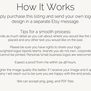Custom Logo Notepads for your Business | Your Personalized Logo 50 Page Notepad | Wholesale Custom Business Logo Notepads | Blank Notepad image 7