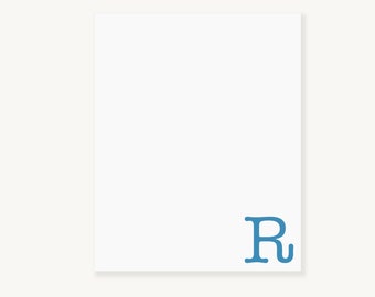 Bloc-notes monogramme personnalisé | Bloc-notes personnalisé | Bloc-notes à lettres | Cadeau de demoiselle d'honneur pour professeur | Bloc-notes pour liste de tâches | Papeterie personnalisée