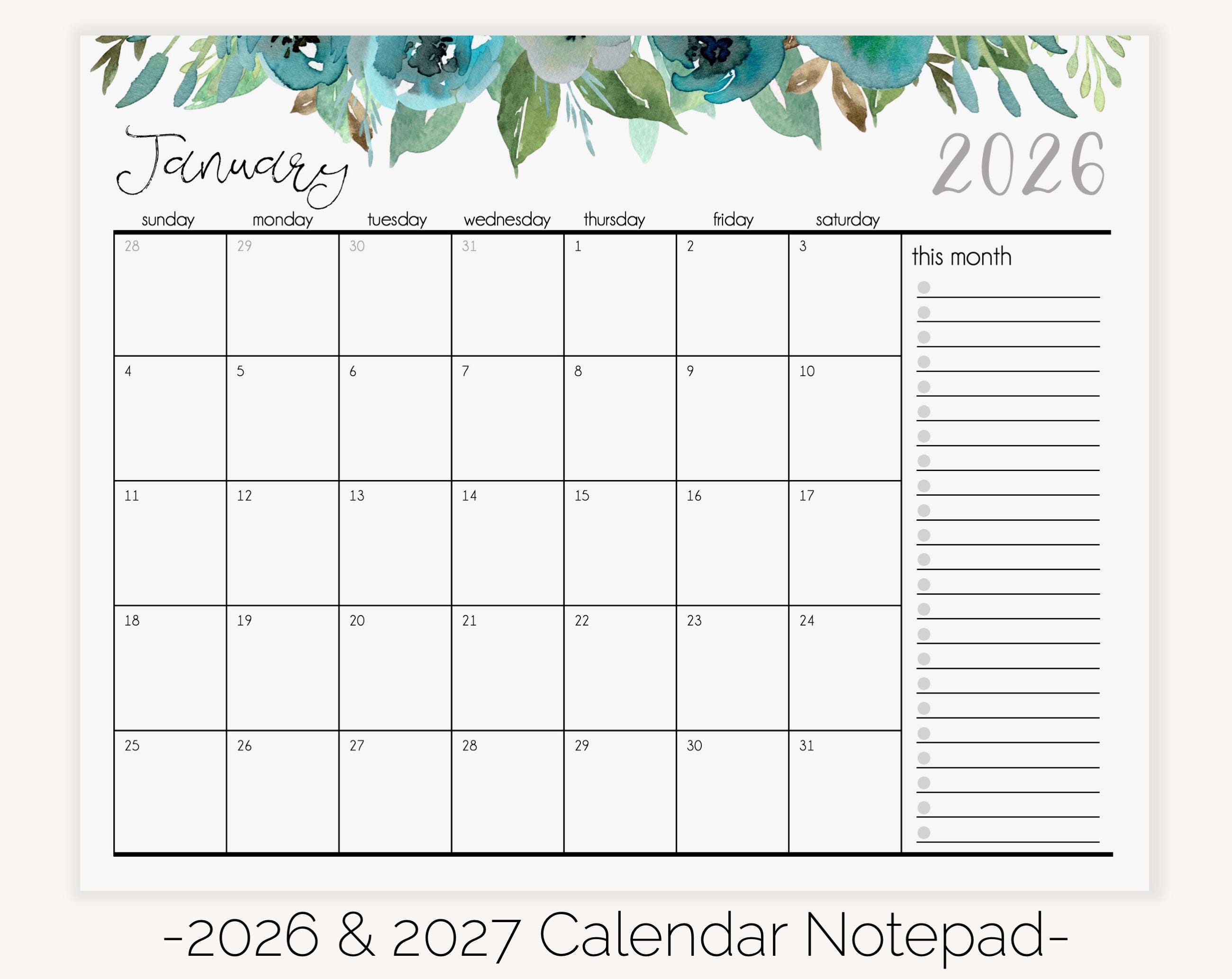 Jotsome Desk Calendar 2025-2026, Desk Pad Calendar From - View #5