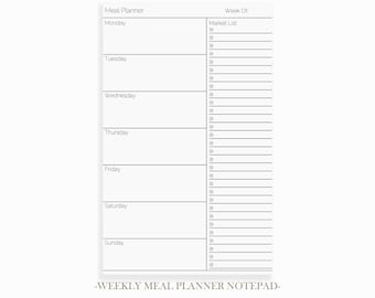Wekelijkse Maaltijdplanner Kladblok | Magnetisch menuplanner kladblok met boodschappenlijst | Eenvoudige maaltijdplanner bureau pad met magneet | Boodschappen doen