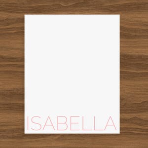 Personalized Notepad Stationery, Custom Notepad with Name, Cute Custom Writing Pad, Teacher Gift, Lined or Blank Colorful Notepad for Girls