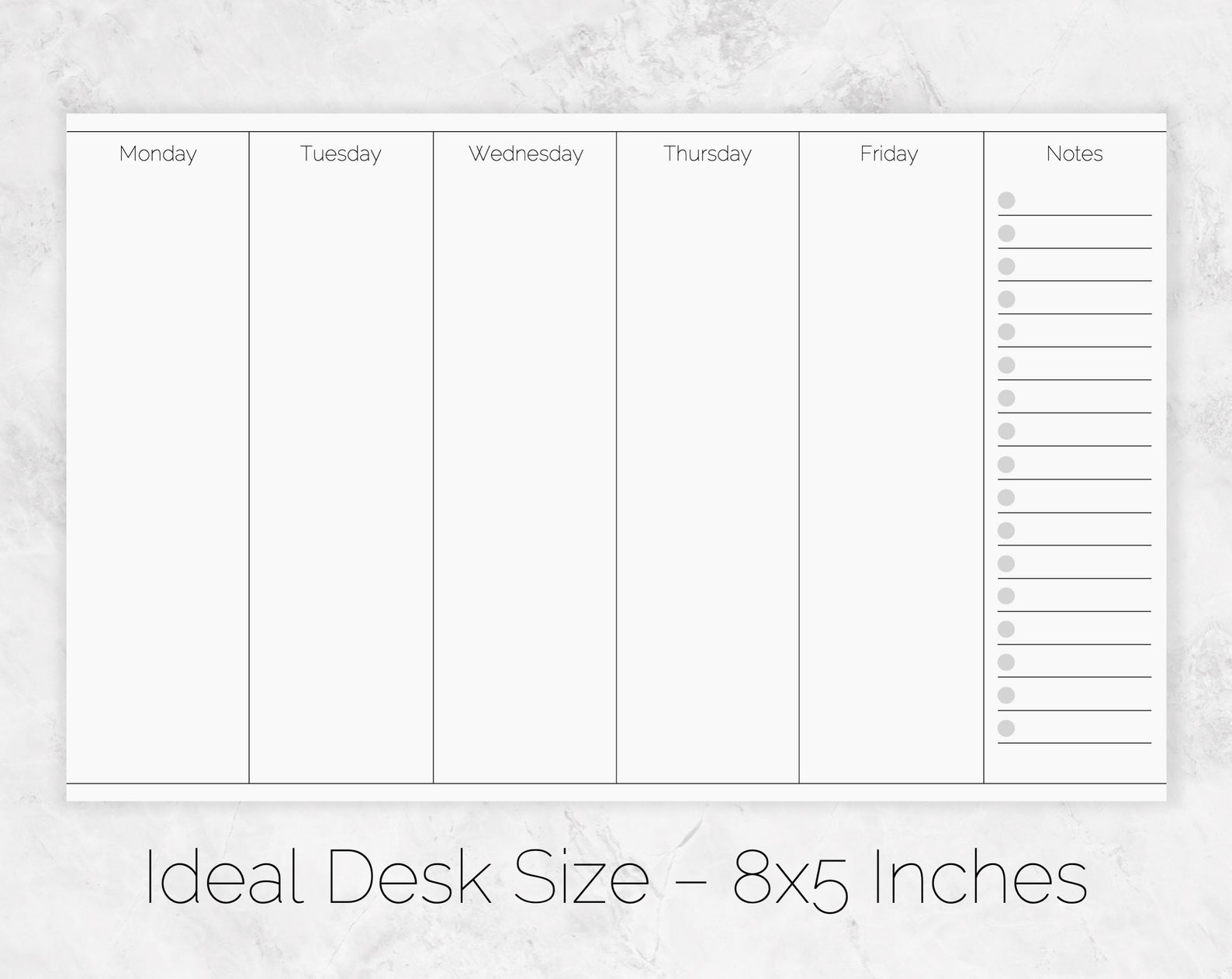 Blank Weekly Planner Pad Small Weekly Calendar Desk Pad 5 Etsy