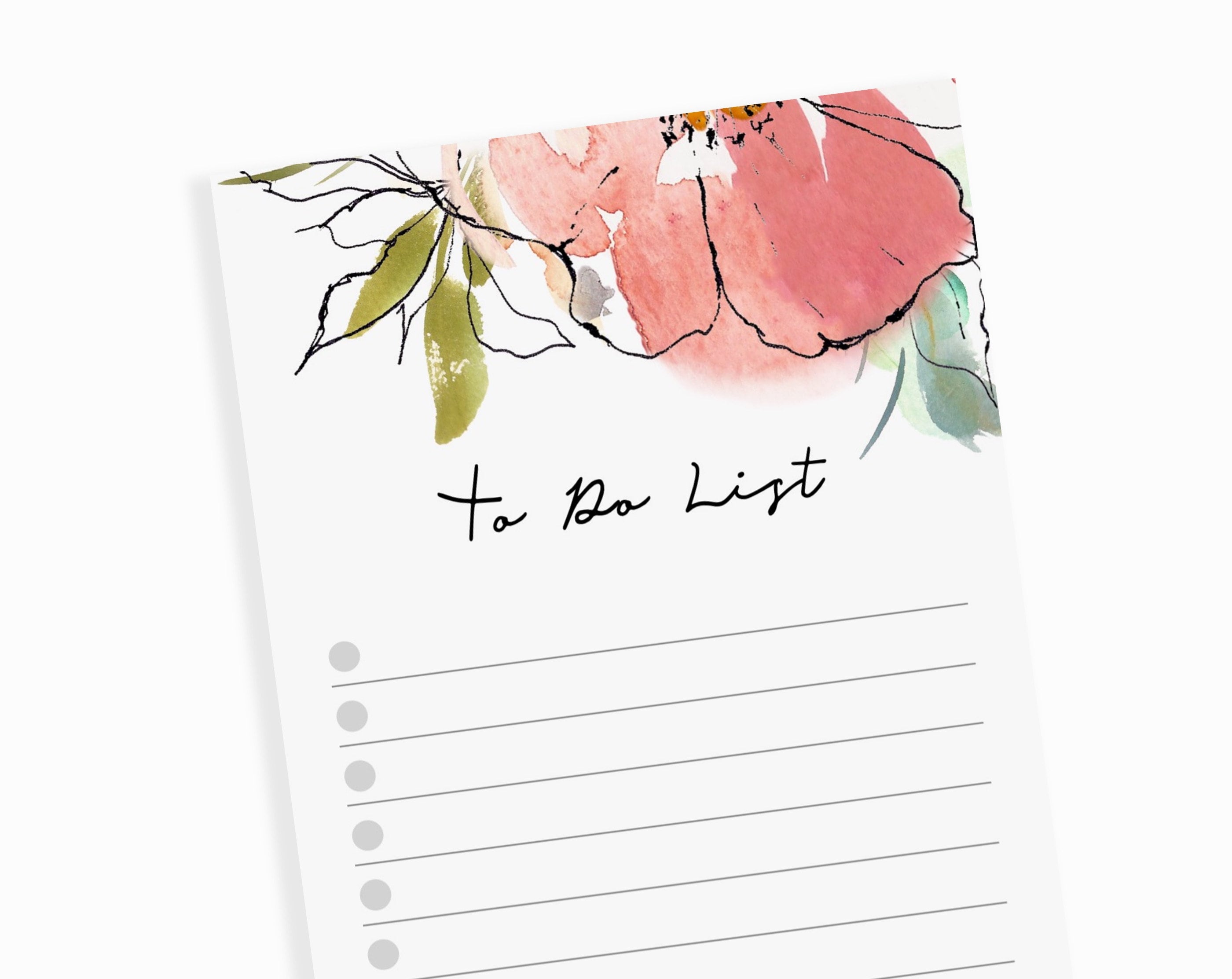 Pastel Garden Floral Notepad Set of 3 | Magnetic to Do List Desk Pad ...