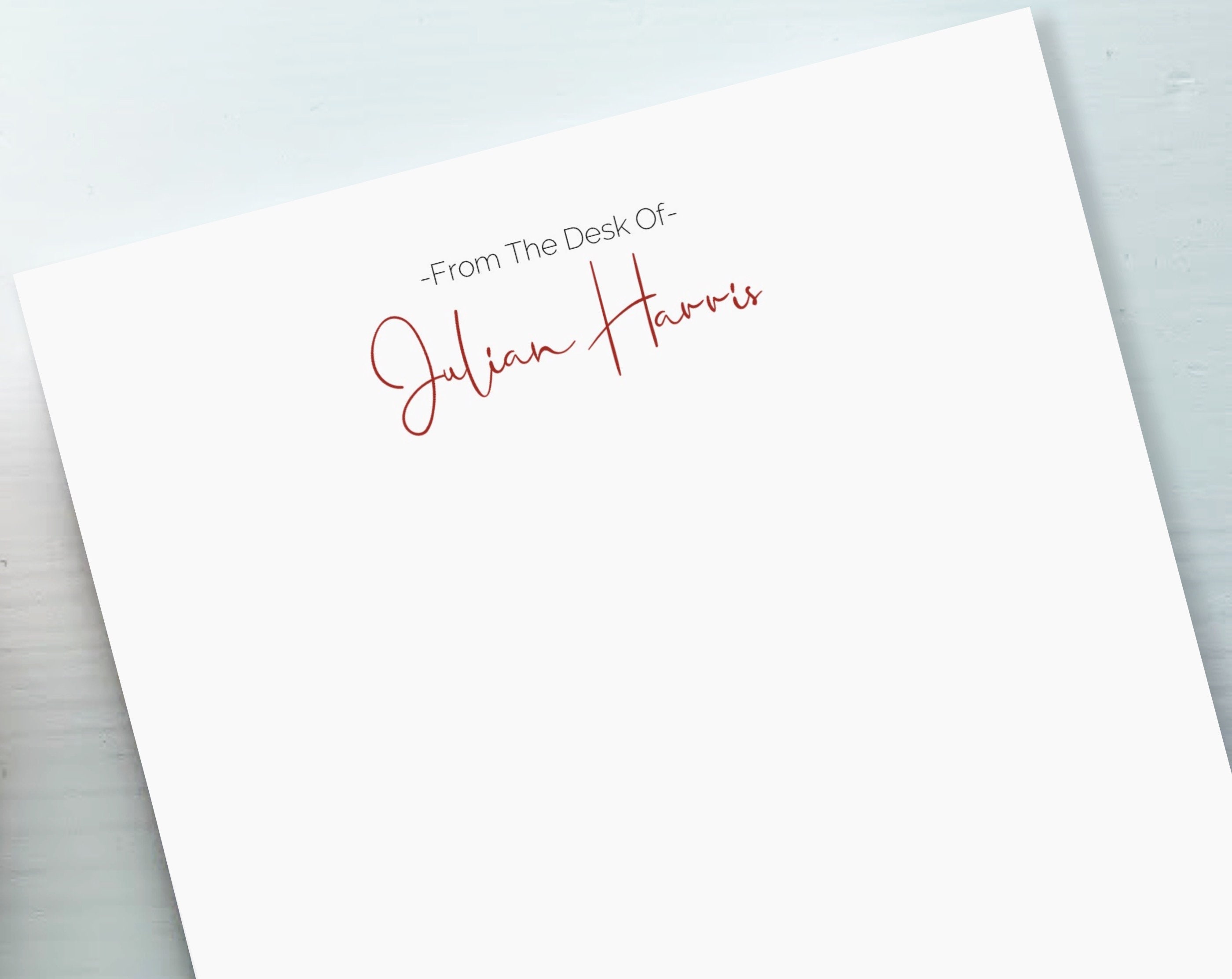 Personalized From the Desk of Notepad Custom Notepads Etsy