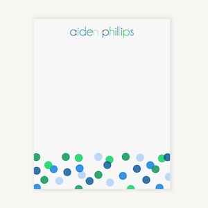 Bloc de notas personalizado colorido para niños / Bloc de notas de lunares personalizado para niños / Bloc de notas con bolsa de actividades para la iglesia / Regalo de educación en el hogar para niños