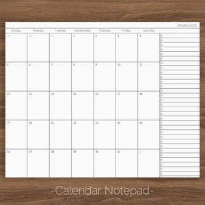 2025 Calendar Notepad | Monthly Planner Notepad Organizer | 2025 Desk Calendar Planner | Minimalist Calendar Pad | Month Planner To Do List