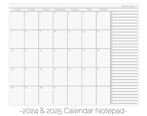 2024 Calendar Notepad Monthly Planner Notepad Organizer 2024 Desk Calendar  Planner Minimalist Calendar Pad Month Planner to Do List 