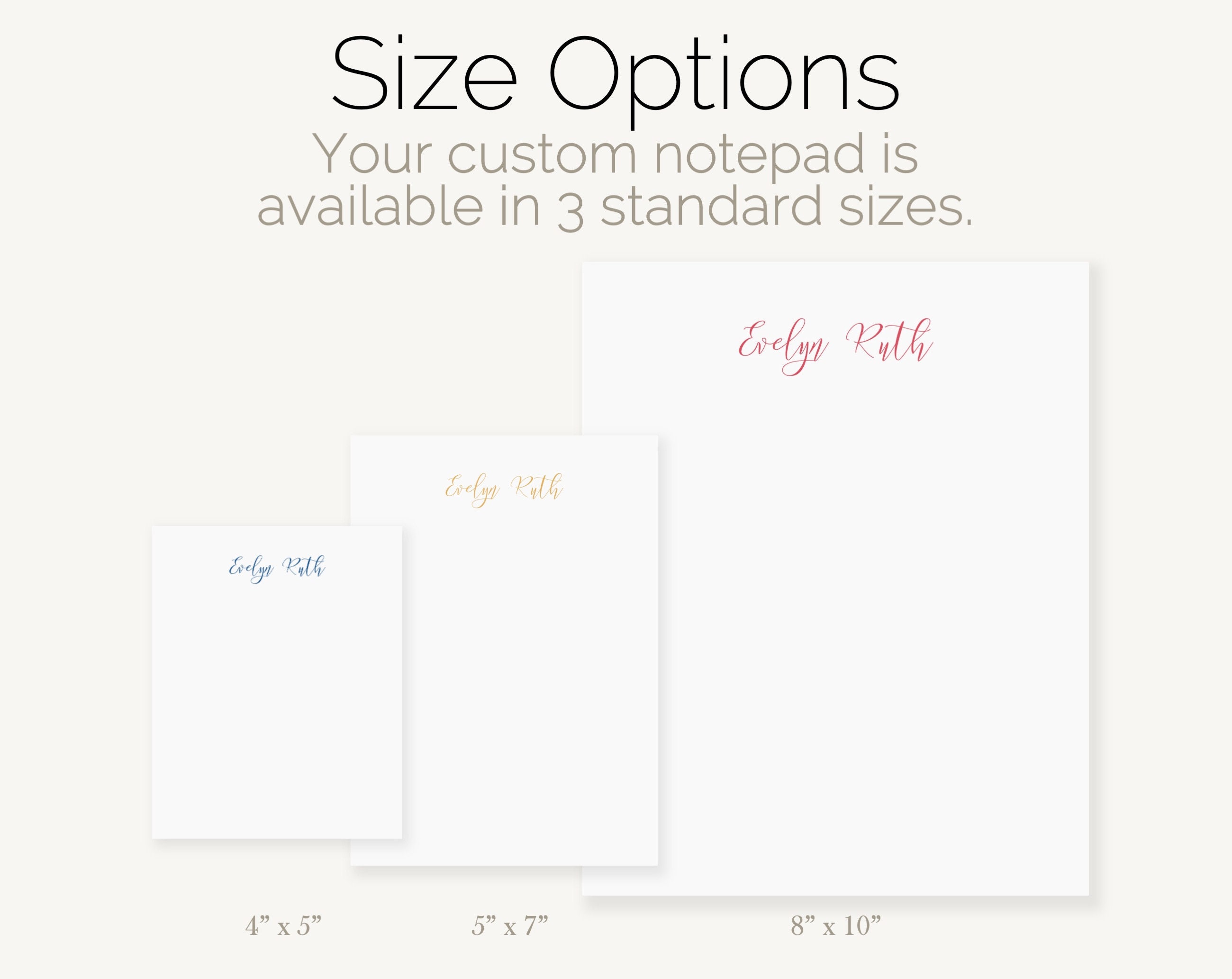 Personalized Notepad With Name | Simple Feminine Script Custom Notepad ...
