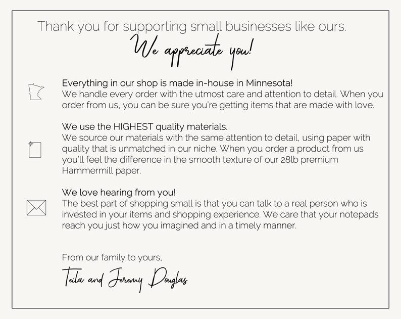 Custom Logo Notepads for your Business | Your Personalized Logo 50 Page Notepad | Wholesale Custom Business Logo Notepads | Blank Notepad image 9