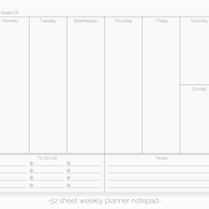 Weekly Planner Pad | 2020 Weekly Planner | Weekly Planner Notepads | Undated Planner Notepad | Daily Schedule To Do List Daily Planner