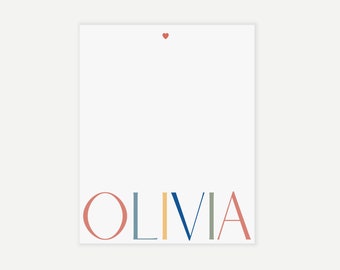 Bloc de notas personalizado: regalo de papelería personalizado para profesores