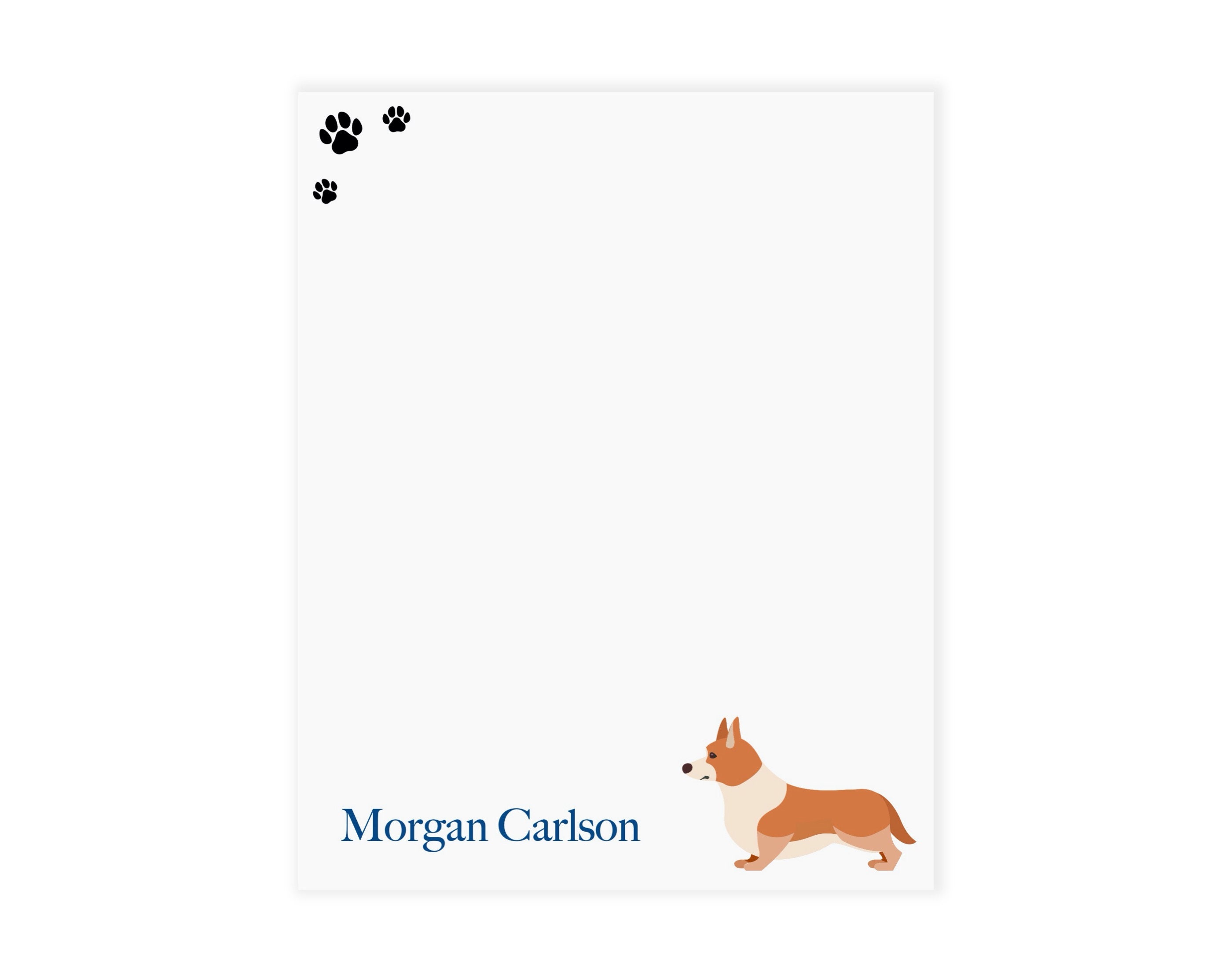 Custom Note Dog Memory Pembroke Corgi Dog Personalized Notepad | Dog Custom Notepad | Dog ...