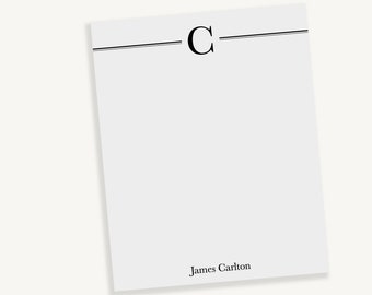 Custom Men's Notepad | Simple Personalized Monogram Notepad | First Anniversary Gift for Husband | Office Gift | Male Notepad | Gift for Men