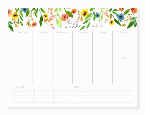 Amazon.com : Weekly Planner Notepad Undated Weekly Goals