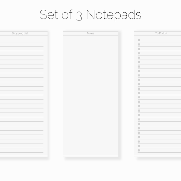 Magnetic To Do List Notepad | Small Notepad Set of 3 | To Do List Desk Pad | Grocery List Pads | To Do List Memo Pad | Shopping List Pad