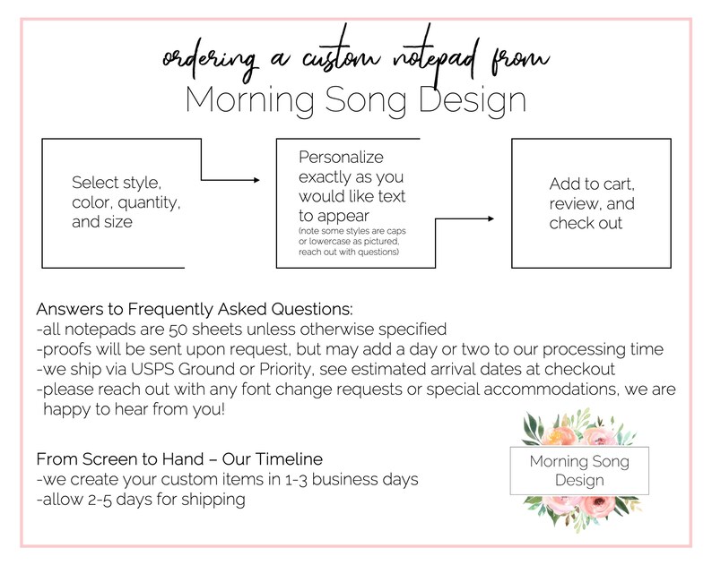 Lined Personalized Notepad From the Desk of | Lined Notepad | Custom ...