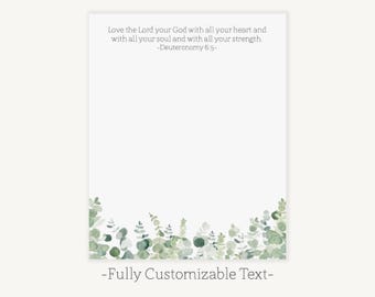 Custom Bible Verse Notepad: Personalized Scripture Memo Pad