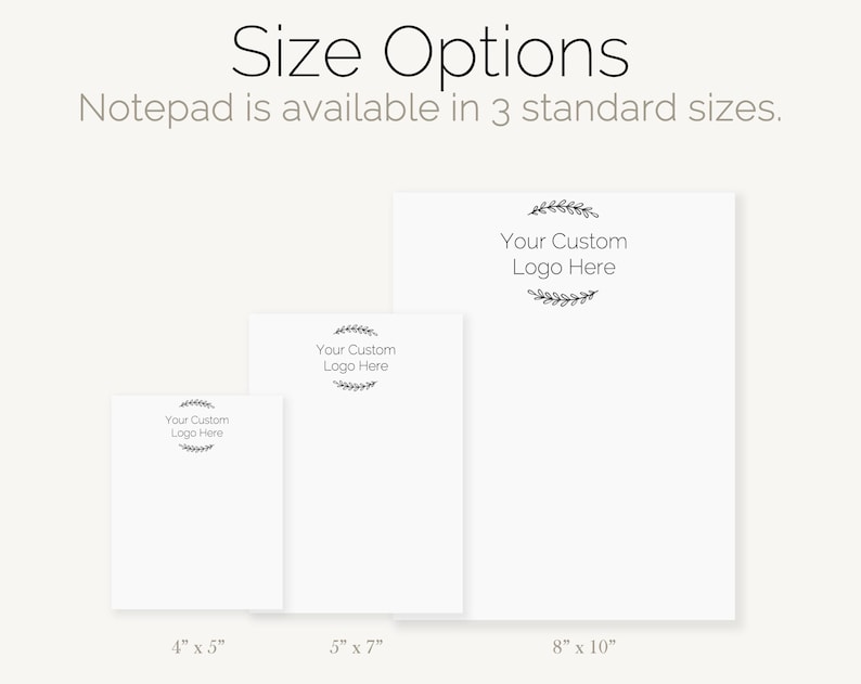 Custom Logo Notepads for your Business | Your Personalized Logo 50 Page Notepad | Wholesale Custom Business Logo Notepads | Blank Notepad image 5