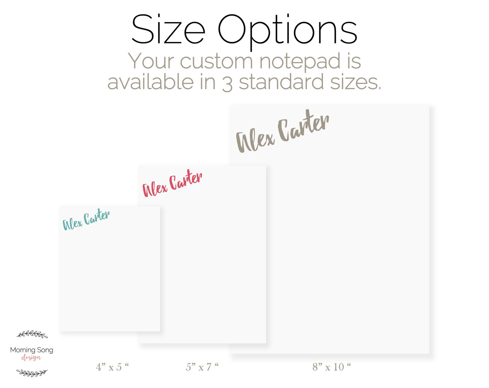 Simple Personalized Name Notepad Custom Notepad With Fun Etsy