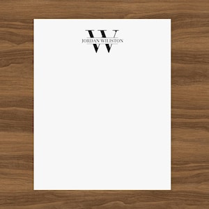 Personalizowany notatnik, prosty monogramowy notatnik, prezent na pierwszą rocznicę dla niego, prezent biurowy dla męża, spersonalizowane artykuły piśmiennicze dla mężczyzn z imieniem