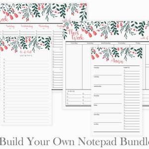 Berry Bliss Weekly Planner Pad Bundle | Notepad Planner Set | 2021 Weekly Planner Notepad | Planner Notepad | Daily Schedule To Do List