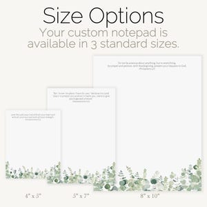Custom Bible Verse Notepad, Sermon Notes Personalized Notepad ...