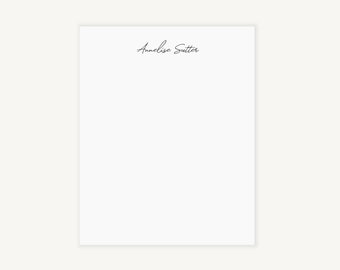 Elegant Cursive Personalized Notepad | Script Name Custom Notepad | Teacher Gift | Name Note Pad | Reading Notepad | Simple Memo Desk Pad
