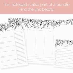 May include: A printable planner with a floral border. The planner includes sections for a weekly menu, a to-do list, and notes. The text "This week" is written at the top of the planner.