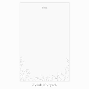 Nowoczesny kwiatowy pusty notatnik z notatkami | Magnetyczny notatnik | Prezent dla nauczyciela | Minimalistyczny notatnik z kwiatami | Podstawowy pusty notatnik z kwiatami