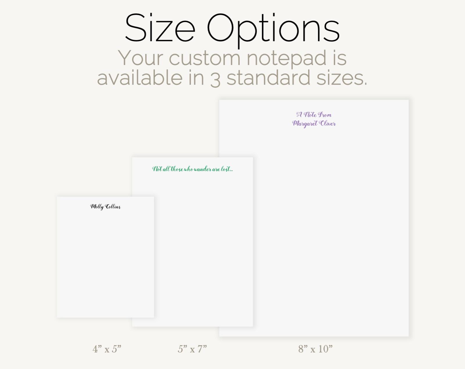 Personalized Cursive Name Notepad: Elegant Script Memo Pad - Etsy