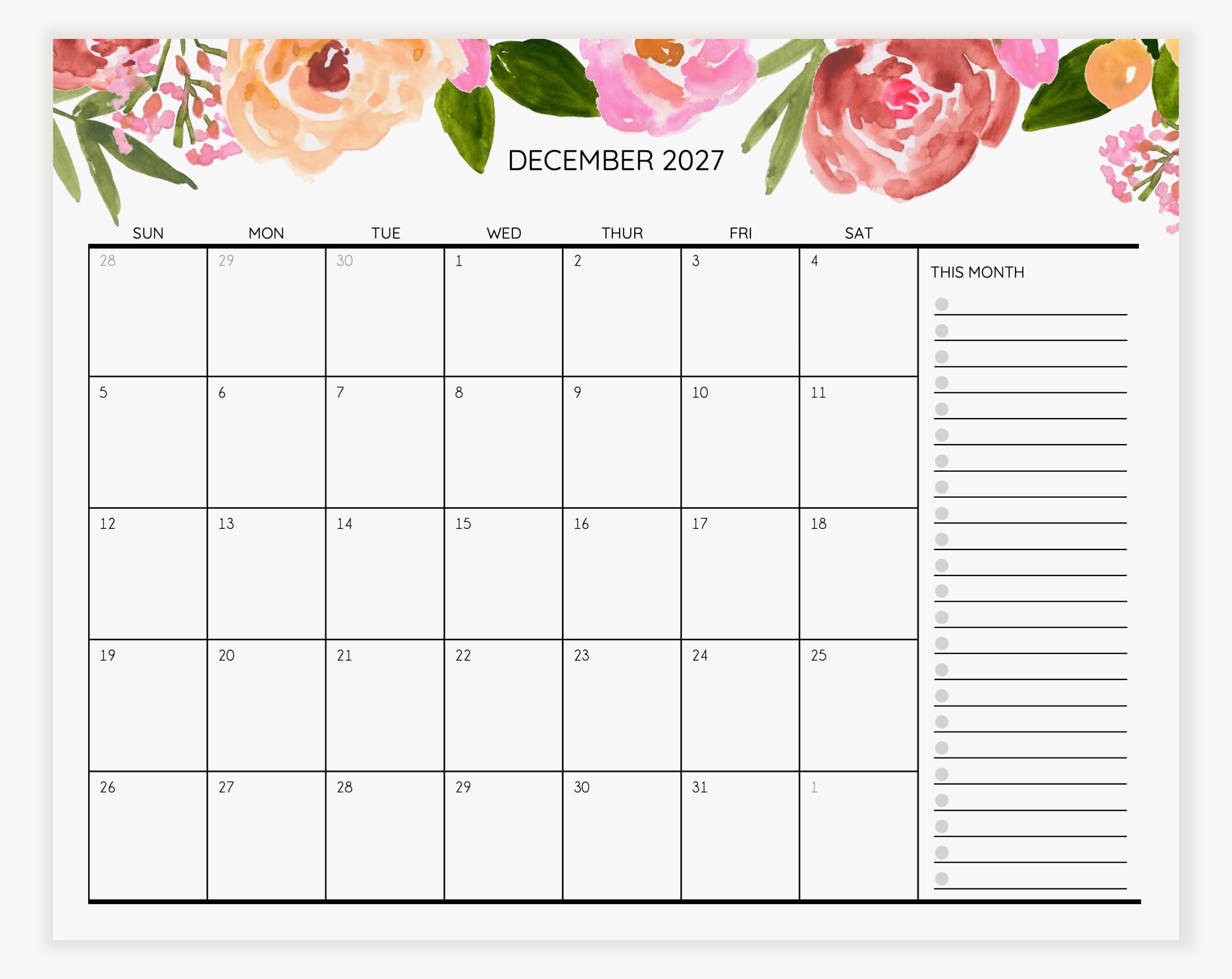 2026-2027 Calendar, Wall Calendar 2026-2027, Mokani 2026 Calendar