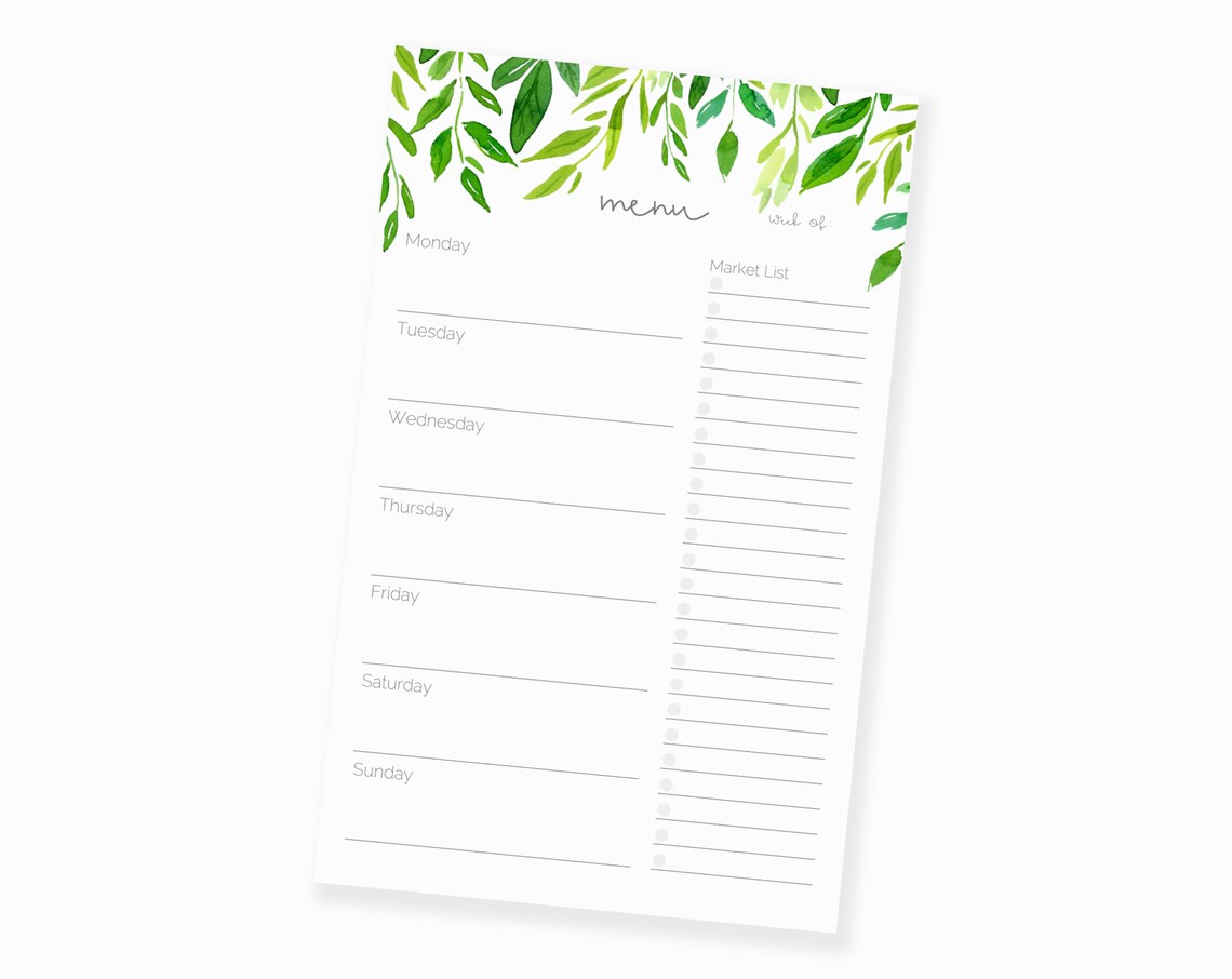 Weekly Planner Notepad Bundle Notepad Set With Weekly Plan Etsy